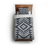 Reyno Navy & Stone in Twin (68" x 88") Size