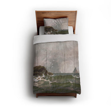 Stormy Narragansett Pier by Thomas Bircher in Twin (68" x 88") Size