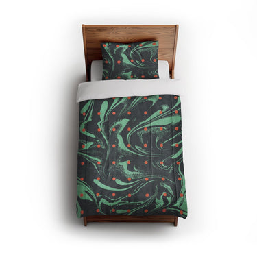 Acid Burn Teal & Orange in Twin (68" x 88") Size