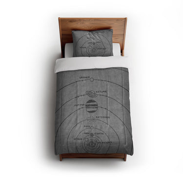 Solar System Grey & Black in Twin (68" x 88") Size