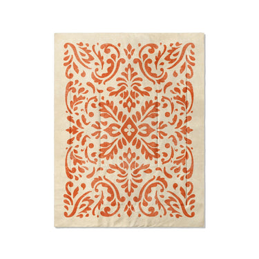 Floranna Ivory & Orange in Twin (68" x 88") Size