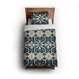 Mattheo Blue & Ivory in Twin (68" x 88") Size