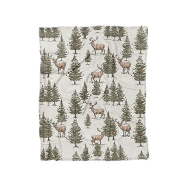 Forest Deer in Twin (68" x 88") Size