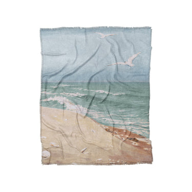 On the Beach by Fidelia Bridges in Twin (68" x 88") Size