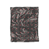 Acid Burn Greige & Infrared in Twin (68" x 88") Size
