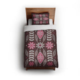 Topanga Burgandy & Pink in Twin (68" x 88") Size