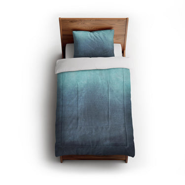 Kieran Watercolor Teal Ombre in Twin (68" x 88") Size