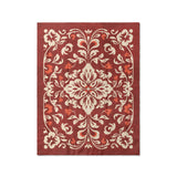 Annette Red & Ivory in Twin (68" x 88") Size