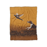 That Dog'll Hunt Orange in Twin (68" x 88") Size