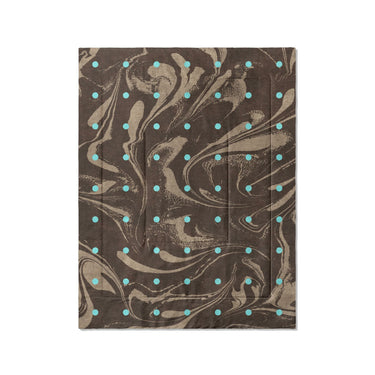 Acid Burn Brown & Carolina Blue in Twin (68" x 88") Size