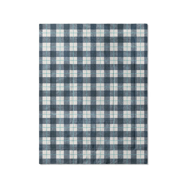 Wallace Plaid Blue & Teal in Twin (68" x 88") Size