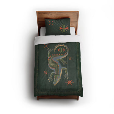 Hungry Alligator Green in Twin (68" x 88") Size