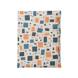 Geometric Confetti Blue & Orange in Twin (68" x 88") Size