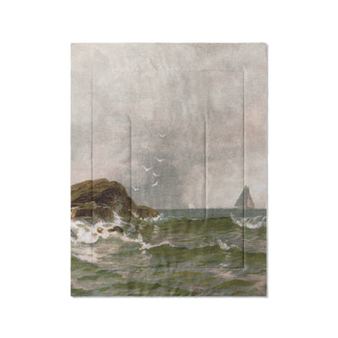 Stormy Narragansett Pier by Thomas Bircher in Twin (68" x 88") Size