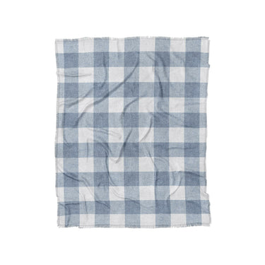 Buffalo Plaid Steel Blue in Twin (68" x 88") Size