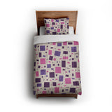 Geometric Confetti Purple & Pink in Twin (68" x 88") Size