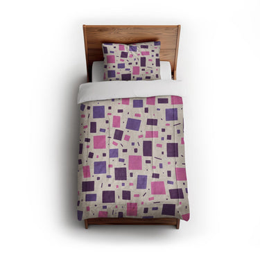 Geometric Confetti Purple & Pink in Twin (68" x 88") Size