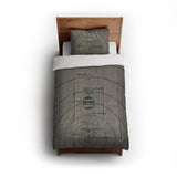 Solar System Taupe & Forest in Twin (68" x 88") Size