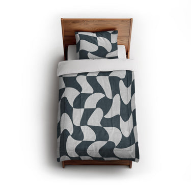 Twyla Checkered Navy in Twin (68" x 88") Size