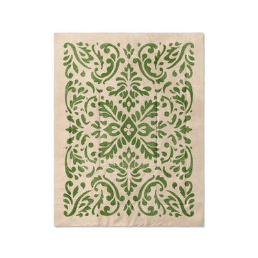 Floranna Ivory & Green in Twin (68" x 88") Size