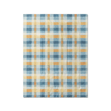 Monroe Plaid Blue & Yellow in Twin (68" x 88") Size