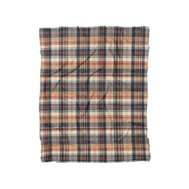 MacPherson Plaid Navy & Gold in Twin (68" x 88") Size