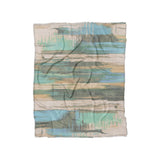 Jörgan Teal & Taupe in Twin (68" x 88") Size