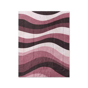 Sinuous Maroon Monochrome in Twin (68" x 88") Size