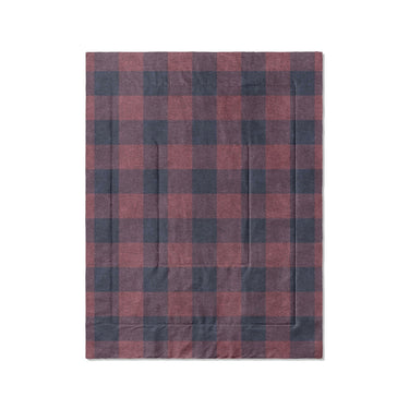 Buffalo Plaid Maroon & Navy in Twin (68" x 88") Size
