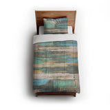 Jörgan Teal & Taupe in Twin (68" x 88") Size