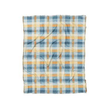Monroe Plaid Blue & Yellow in Twin (68" x 88") Size