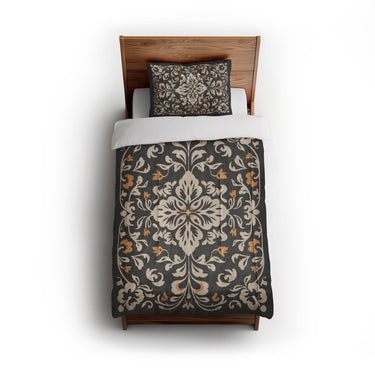 Annette Vintage Black & Yellow in Twin (68" x 88") Size
