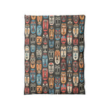 Tribal Masks in Twin (68" x 88") Size