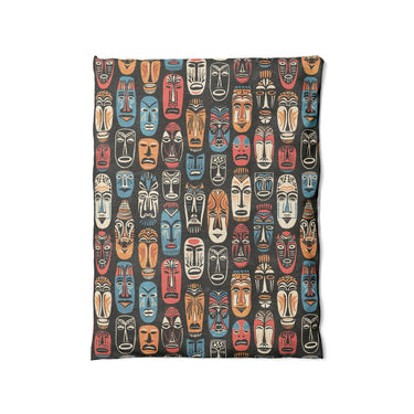 Tribal Masks in Twin (68" x 88") Size