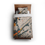 Jason Dark Teal & Orange in Twin (68" x 88") Size