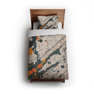 Jason Dark Teal & Orange in Twin (68" x 88") Size