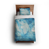 Zephyr Watercolor Azure Blue in Twin (68" x 88") Size
