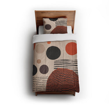 Charl Orange & Taupe in Twin (68" x 88") Size