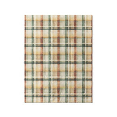 Madras Plaid Taupe Green in Twin (68" x 88") Size