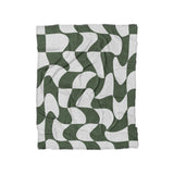 Twyla Checkered Army Green in Twin (68" x 88") Size