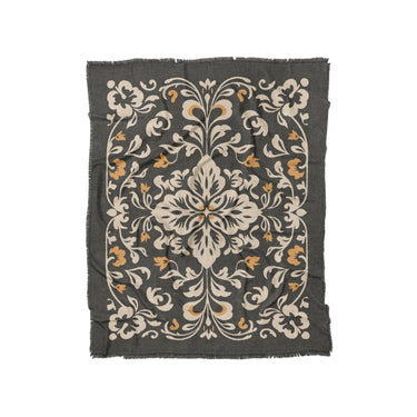 Annette Vintage Black & Yellow in Twin (68" x 88") Size