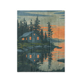 Adirondack Lakeside Cabin in Twin (68" x 88") Size