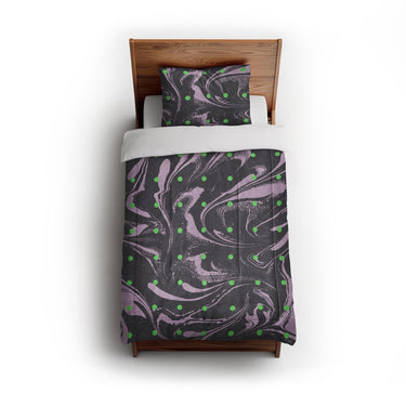 Acid Burn Purple & Green in Twin (68" x 88") Size