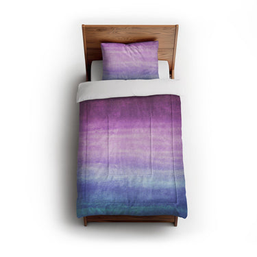 Imogen Watercolor Blue & Purple Ombre in Twin (68" x 88") Size