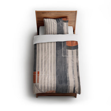 Gordian Navy & Orange in Twin (68" x 88") Size
