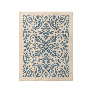 Floranna Ivory & Blue in Twin (68" x 88") Size
