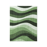 Sinuous Green Monochrome in Twin (68" x 88") Size