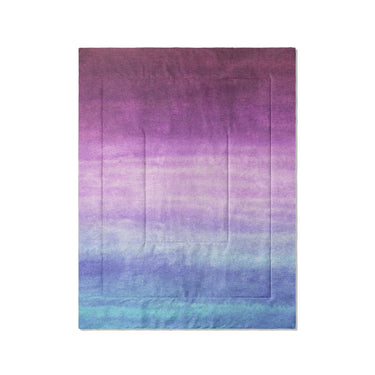 Imogen Watercolor Blue & Purple Ombre in Twin (68" x 88") Size