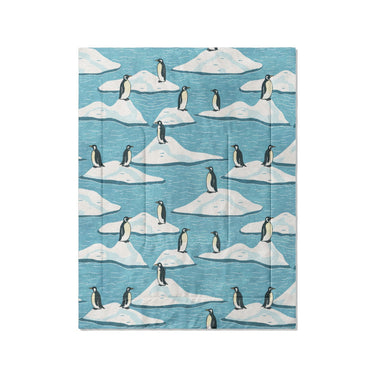Arctic Penguins in Twin (68" x 88") Size