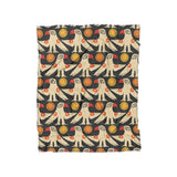 Tribal Birds Black in Twin (68" x 88") Size